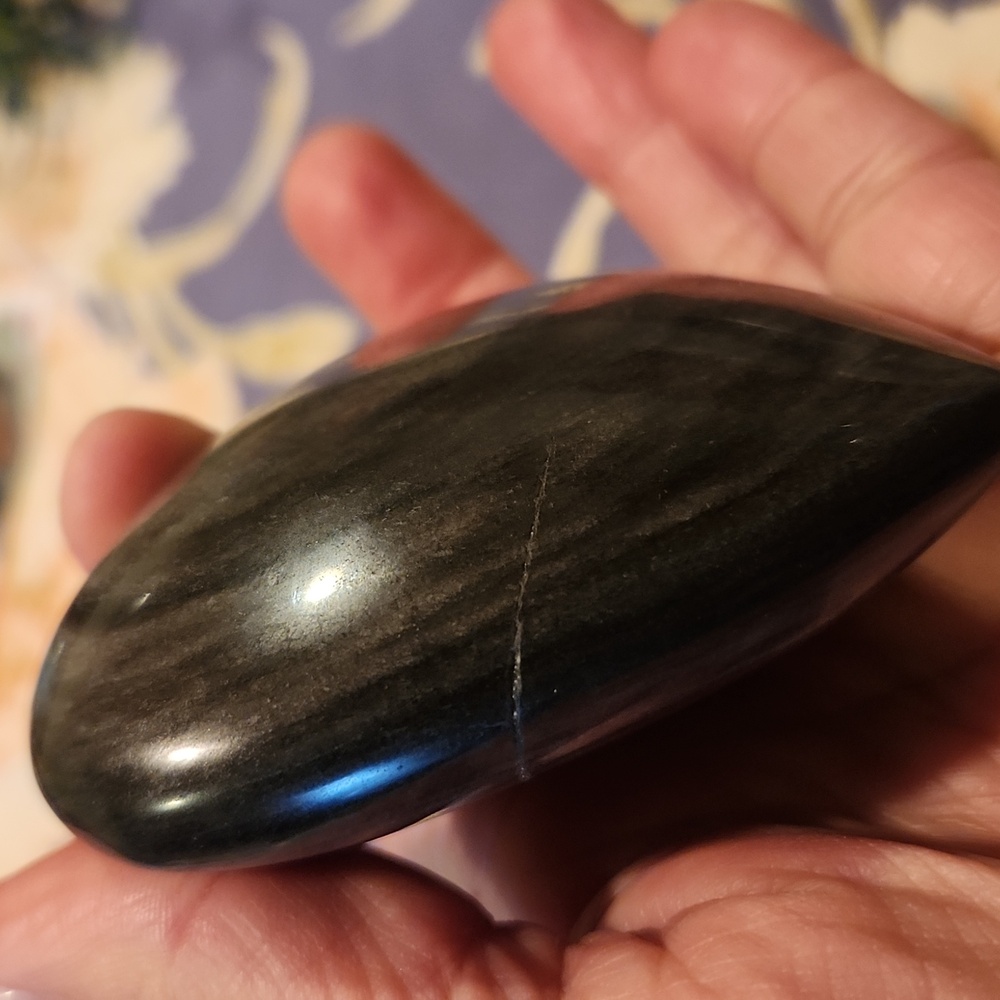 Silver Obsidian palmstone - Picture 5 of 8